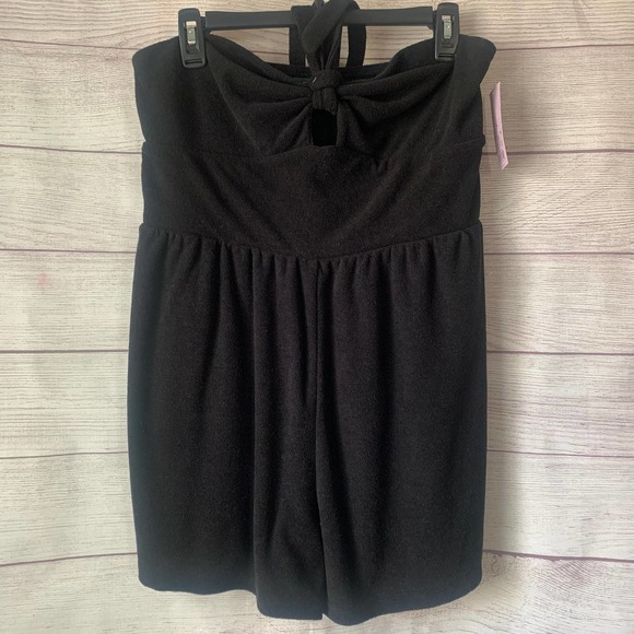 wild fable Pants & Jumpsuits Wild Fable Black Terry Cloth Romper
